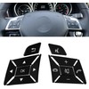 12PCS Car Steering Wheel Button Stickers Cover Interior Switch Button