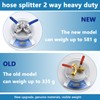 SNUTUYA 304 Stainless Steel Garden Hose Splitter 2 Way Heavy