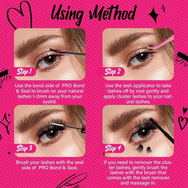 Lash Extension Kit Lash Clusters Kit with 168 Pcs Individual