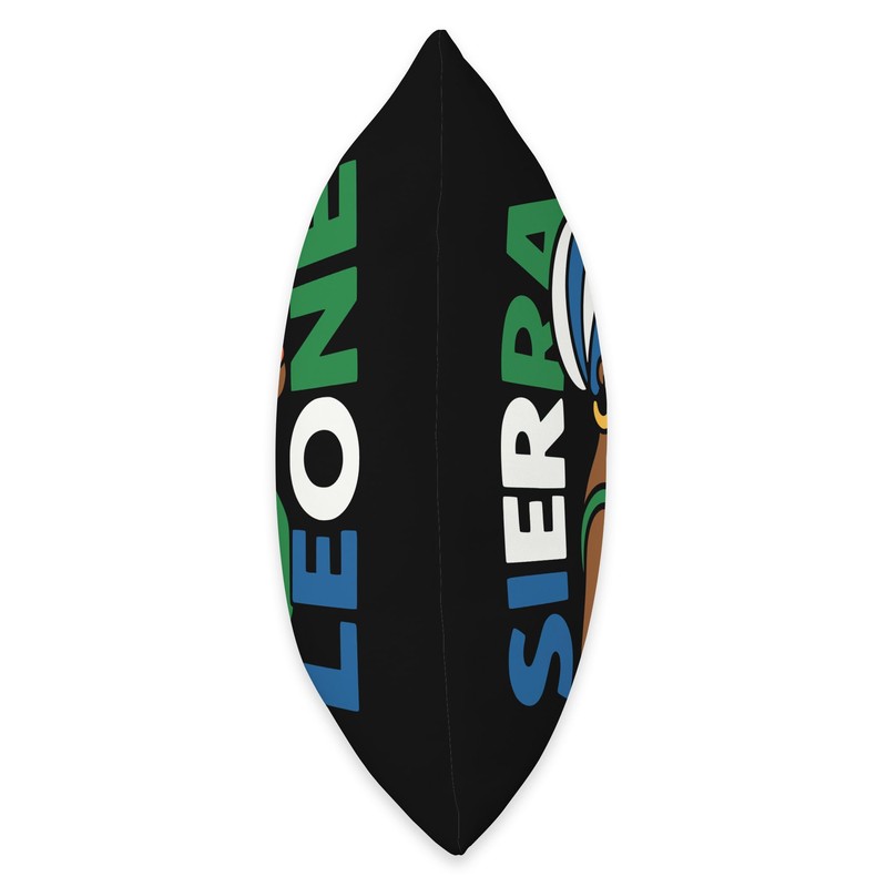 Sierra Leone African Heritage Black Woman Flag Design Throw Pillow