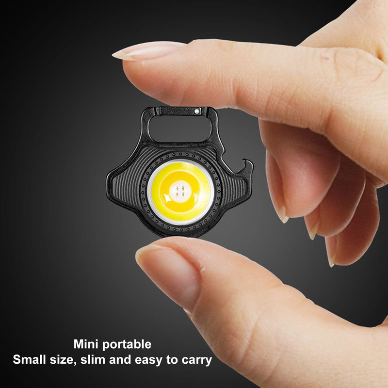 COB Small Flashlight 500LM Rechargeable Portable Mini Pocket Light with