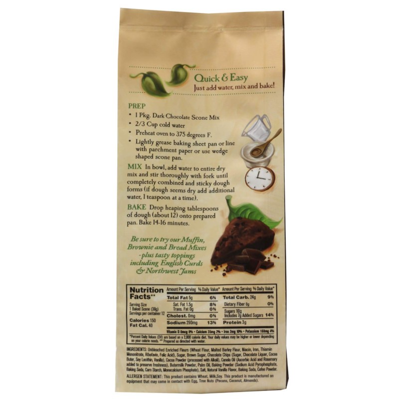 Sticky Fingers Bakeries, English Scone Mix, Dark Chocolate, Just Add
