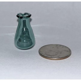 Unbranded 1:12 Miniature Dollhouse Glass flower Vase Blue/Green