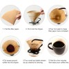 Dingkei V60 Coffee Filters, Cone Filters #2, Natural Unbleached Pour