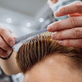 Allegro Combs 6000 Teasing Combs Lift Vent Hair Combs Space Tooth Wide Tooth Barber Stylist Curly Hair Parting 12 Pc. (Grey)