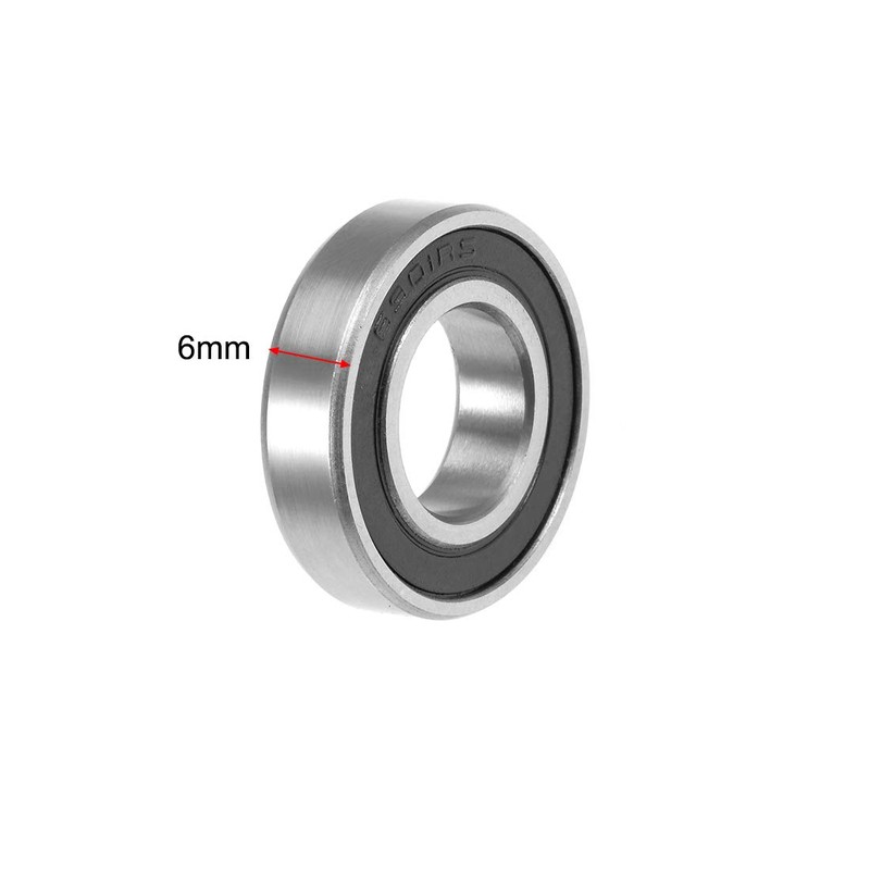 sourcing map 6901-2rs Deep Groove Ball Bearing 12x24x6mm Double Sealed