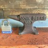 John Deere 1937 Cast Iron Anvil Paperweight With Raised Lettering