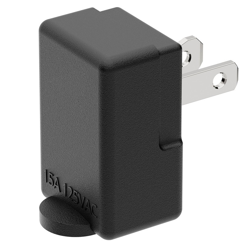 Right Angle Adapter, Plugrand 2-Prong 90 Degree Downward Angled AC