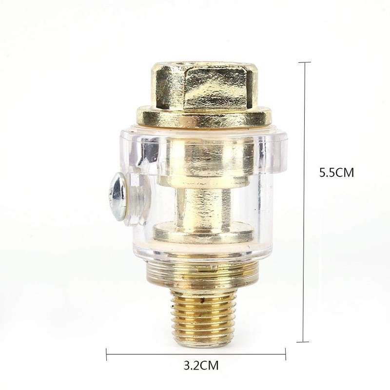 1/4" BSP Mini in-Line Oiler,Lubricator Automatic Pneumatic,Air Hose Oiler Tool,with
