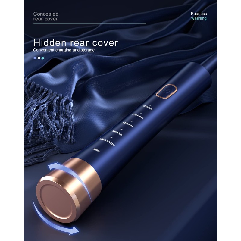 AJELU AJELU IPX7 Waterproof Sonicare Electric Toothbrush, 2-Hour Fast Charge