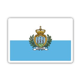 Squiddy San Marino Flag Country Pride - Vinyl Sticker for Car, Laptop, Notebook (5" Wide)