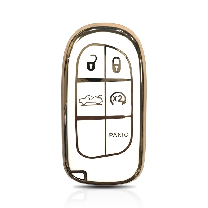 TPU Key Fob Cover Compatible with Jeep Grand Cherokee/Dodge Charger/Challenger/RAM