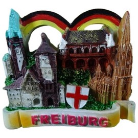 Souvenir Magnet Freiburg 8 x 7 x 3 cm or as a Monument to Stand Decoration GCG 530960