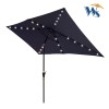 10 X 6.5t Rectangular LED Lighted Outdoor Umbrellas for Patio