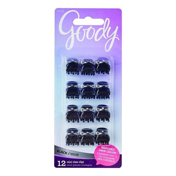 Goody Colour Collection Mini Claw Clips, Black