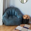 Big Joe Hug Bean Bag Chair, Basalt Blue, Vegan Suede,