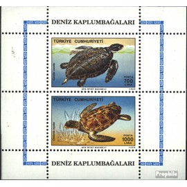 Prophila Collection Turkey Block28 (complete edition) 1989 Sea Turtles (Stamps for collectors) Amphibians / Reptiles / Saurs