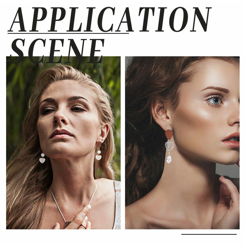 FREEBLOSS 64Pcs 0.26''- 0.87'' Natural Wooden Stud Earrings Posts with