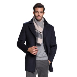 RIONA Men's Winter Cashmere Feel Australian Wool Soft Warm Knitted Scarf
