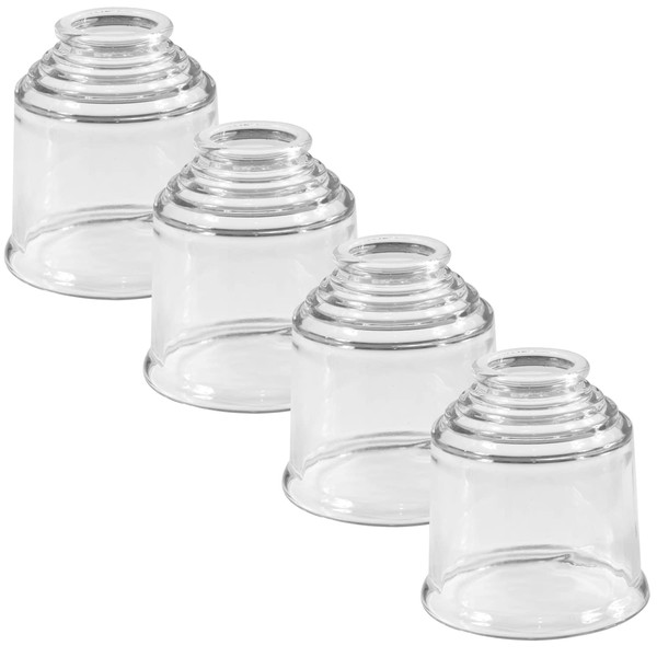 Ceiling Fan Light Covers - Clear Glass Shade Lamp Replacement Kit for Ceiling Fan Light Kits. Perfect for illuminating your home with clear glass shades Quick easy installation LIGHTACCENTS (4-Pack)