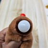 JewelryNanny Plush Capybara Hamster Purse Charm Keychain Bubble-Blowing Beep-Beeping Fun