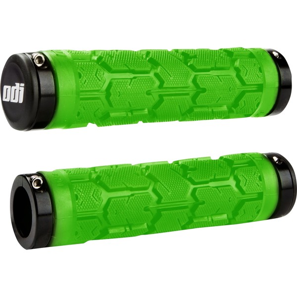 Odi Rogue Lock-On Grips w/Clamps Lime Green/Black 115mm