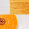 Yellow 4 Inch 100 mm Small Hole Spiral Quilted Cotton