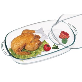 Glass Chicken Roaster With Lid