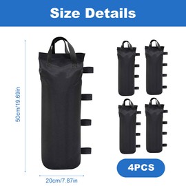 Mineup 4 Stück Gewichte Für Pavillon, 800D Oxford Pavillon Sandsäcke, Sandsack Beschwerung, Pavillon Gewichte, Wasserdicht Sandsäcke Zum Befüllen Beschweren Für Pavillon Zelte Vordach Outdoor Patio