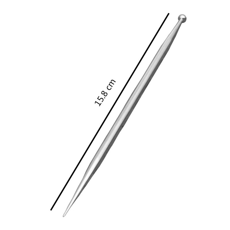 15.8 cm Sugar Stir Needle with Ball - Stainless Steel