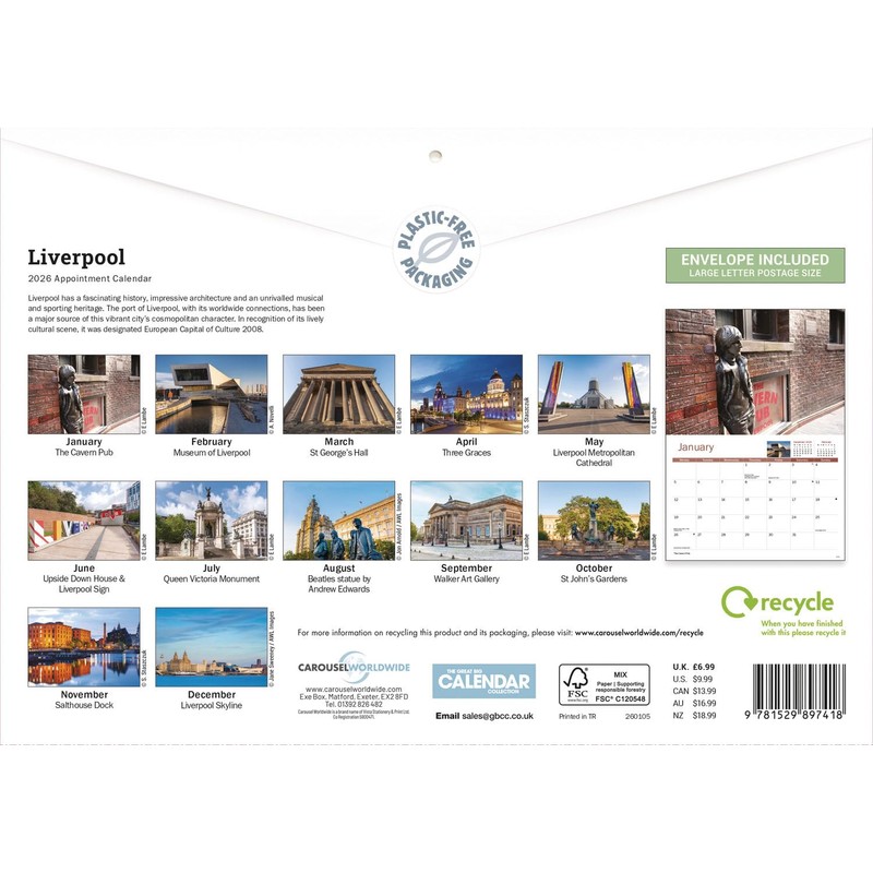 Liverpool A4 Calendar 2026 + EXCLUSIVE LIMITED EDITION PEN