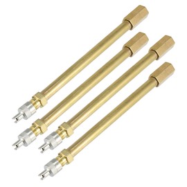 X AUTOHAUX 4pcs 120mm/4.72" Car Tire Valve Stem Air Inflation Extension Adaptor