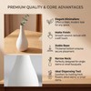 6.5 Inch White Ceramic Bud Vase Narrow Neck Small Flower