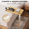 FLEXISPOT Mobile Standing Desk with Wheels Pneumatic Laptop Desk Rolling