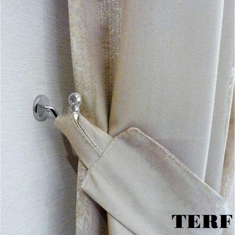 TERF® Traditional Type Polished Chrome Curtain Drapery Hold Back Tie