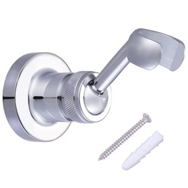 HIMREYLD Shower Head Holder Bracket Copper, Chrome Plated 360 Degrees Adjustable Wall Mount for Handheld Shower Head and Standard Shower Hose