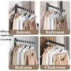 2 Pack Stainless Steel Clothes Hanger Drying Racks, Wall Mount