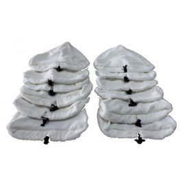 LTWHOME Microfibre Cleaning Pads Suitable for VAX S2 Bionaire H2o H20 Delt Steam Mop (Pack of 12)