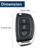 Vivva Replacement Key Shell 3 Buttons,Car Remote Key Fob Case