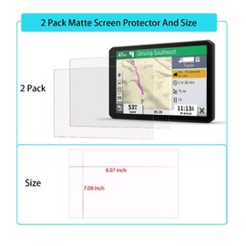 i-Tensodo 2 Pack Universal Trimmable Matte Screen Protector for All Smart Navigation, Anti-Glare Anti Finger Print, Sizes: 8.07 x 7.08 inches
