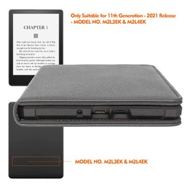 Case for E-Reader 2021 11th Gen 6.8 Inch PU Leather Cover H02 - Black