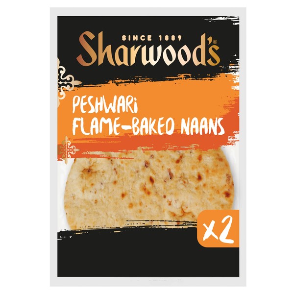 Sharwood's Peshwari Flame-baked Naans, 200g