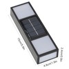 2 Sets Solar Wall Lamp IP65 Protection Grade Bidirectional Multifunctional