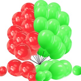 Red Green Balloons 10 inch Latex Balloons Xmas Decorative Party Balloons Birthday Wedding Decor Red and Green Christmas Balloons Decoration 30 Pack