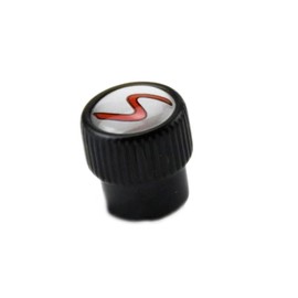 (Set of 4) S Metal Auto Tire Valve Stem Cap Cover with Resin S Emblem Covers Trim for Mini Cooper S Countryman S Clubman S JCW 36110429652