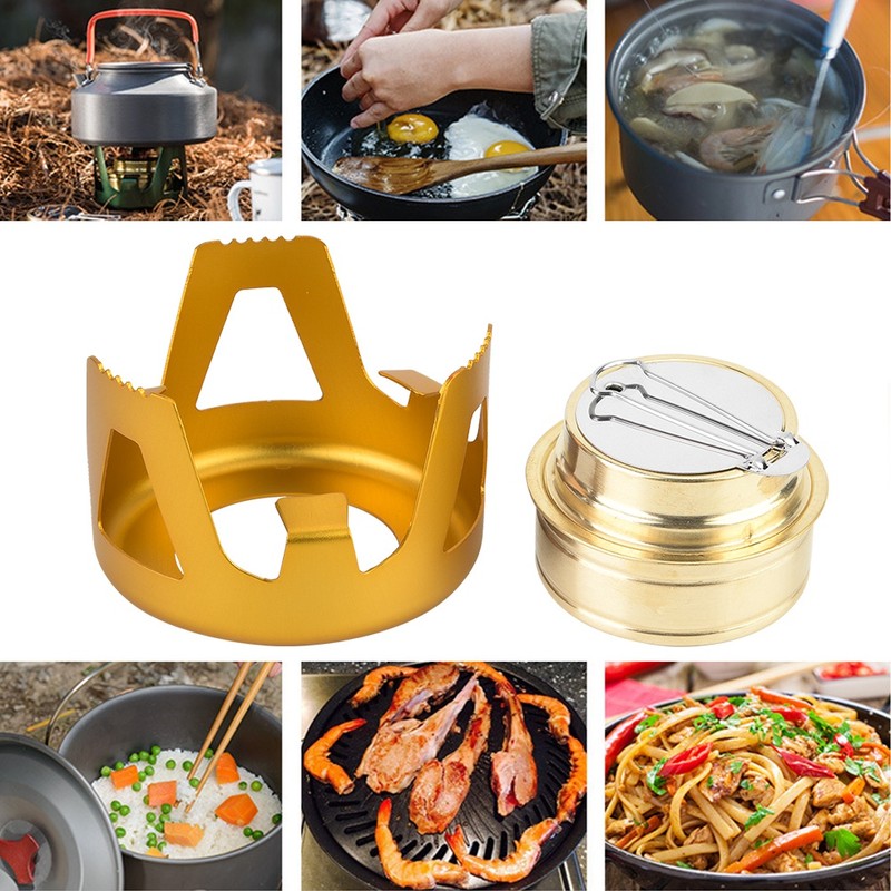Outdoor Portable Ultra Light Mini Cooking Spirit Burner Alcohol Fuel