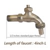 TINTON LIFE Decorative outdoor garden faucet retro brass water hose