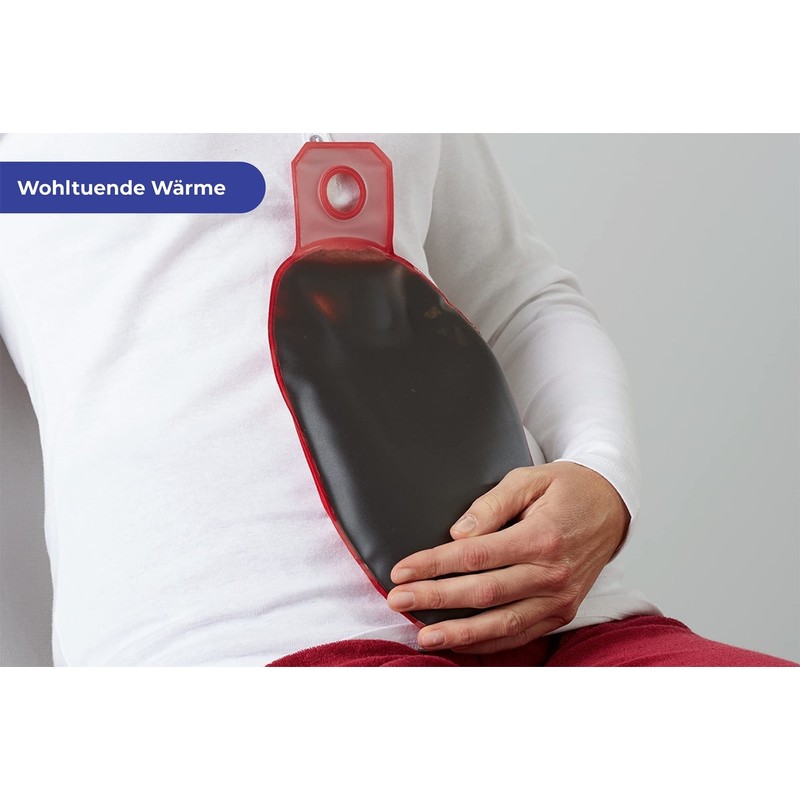 WENKO 7116500 Moorwärmflasche Exquisit - Moorgel, suede, 25.5 x 2.5