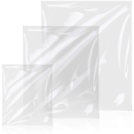 Shrink Wrap Bags, 200 Pieces PVC Clear Heat Shrink Wrap Shrink Film Bag for Presents, Packaging, Homemade DIY Projects, Bath Bombs, Candles (10 x 12 Inch, 8 x 10 Inch, 4 x 6 Inch)