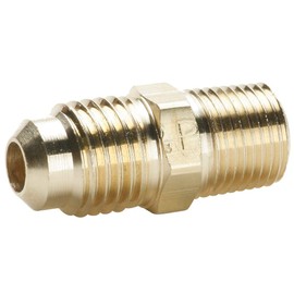 Parker Hannifin 48F-6-4-pk10 Male Connector, Brass, 45 Degree Flare Fitting, 3/8" Flare Tube x 1/4" Male Thread (Pack of 10)